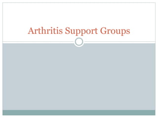 Arthritis Support Groups 
 