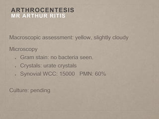 arthrocentesisppt arthicentesis approach | PDF