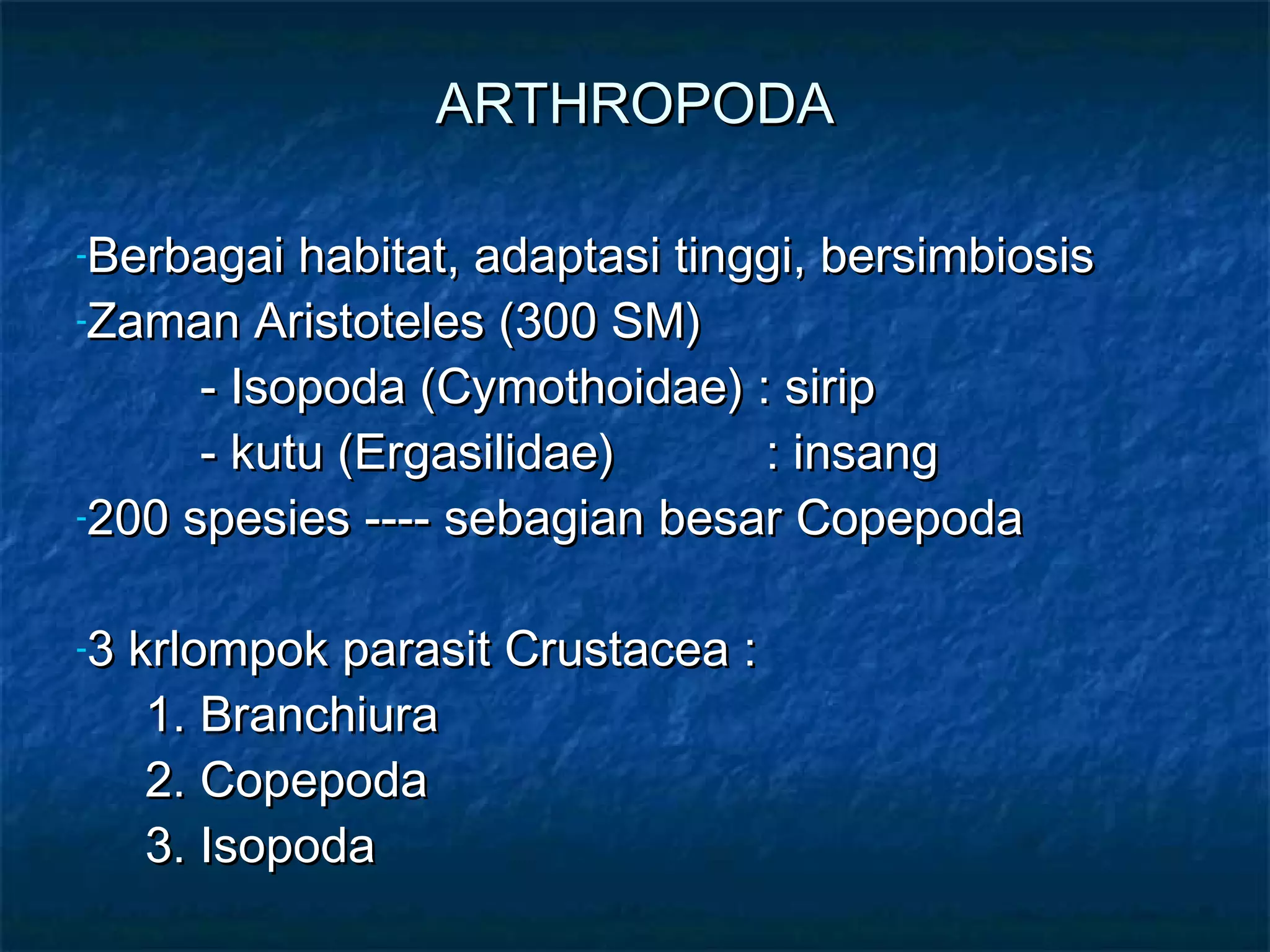 Arthropoda PPT