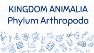 KINGDOM ANIMALIA
Phylum Arthropoda
 