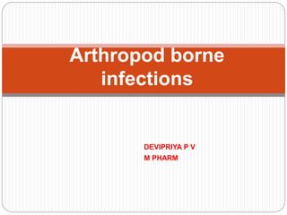 DEVIPRIYA P V
M PHARM
Arthropod borne
infections
 