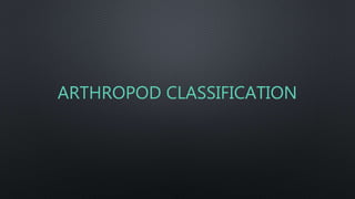 ARTHROPOD CLASSIFICATION
 