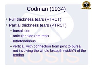 Tendonitis Codman Arthroscopic cuff repair | PPT