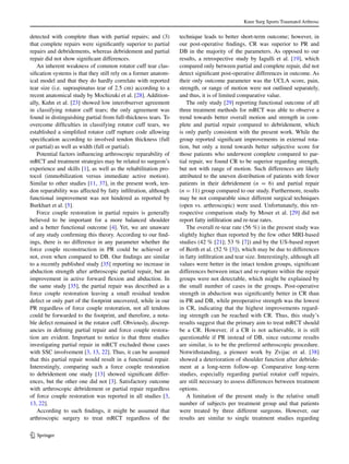 Arthroscopic management of massive rotator cuff tears an evaluation of ...