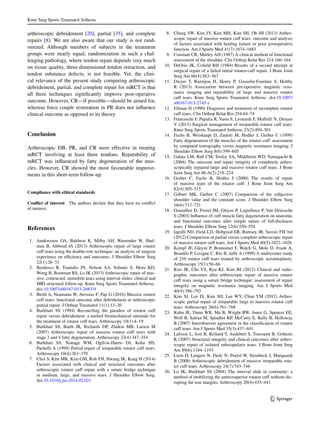 Arthroscopic management of massive rotator cuff tears an evaluation of ...