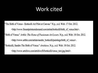 Work cited
 
