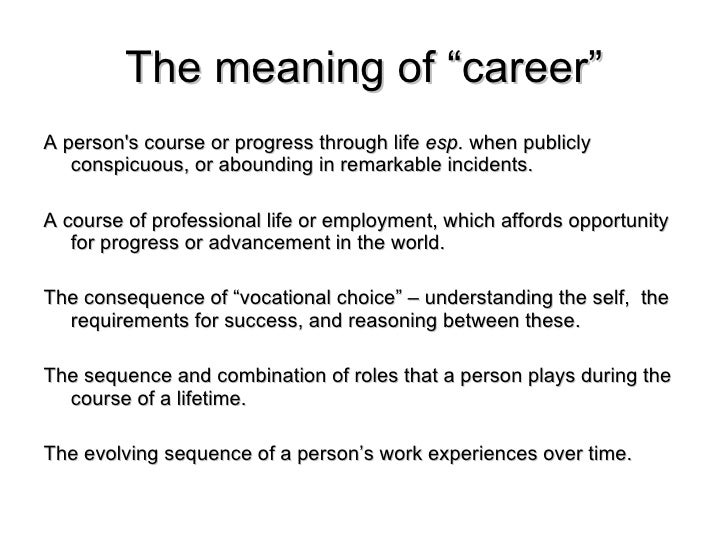 career define