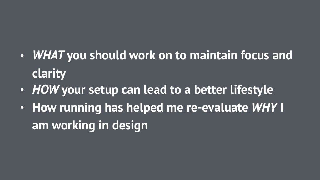 WHAT you should work