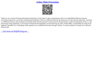 Arthur Mabo Prosecution | PPT
