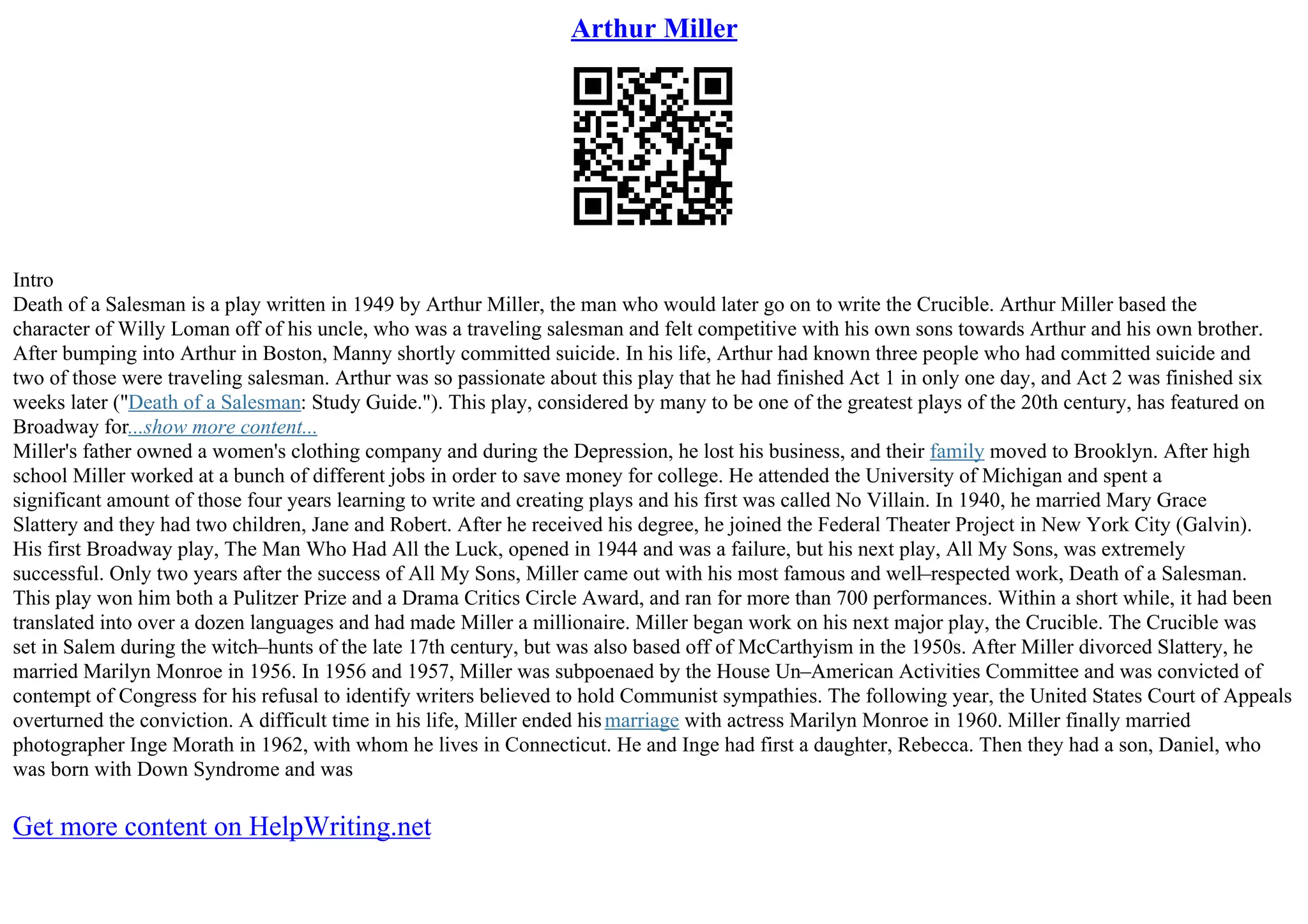 Arthur Miller | PDF