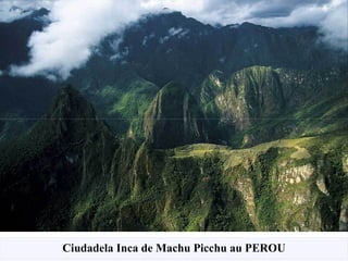Ciudadela Inca de Machu Picchu au PEROU 