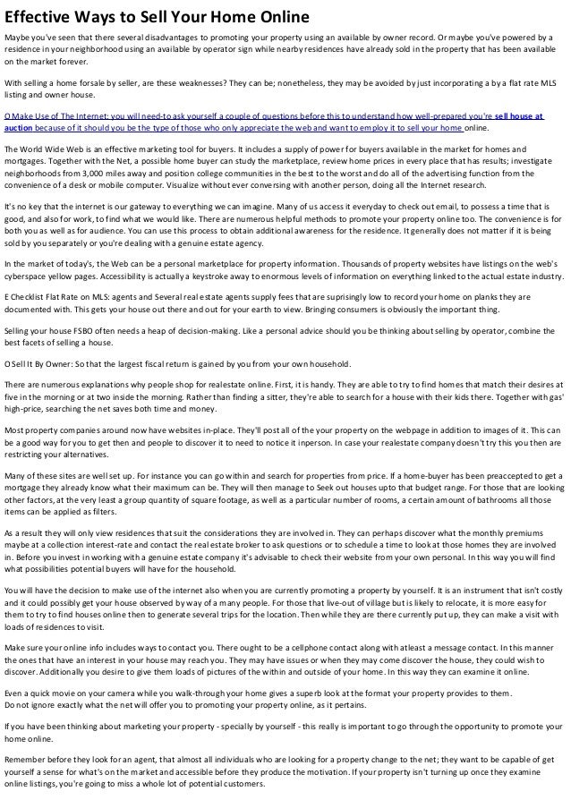 where can i sell my property online