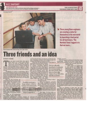 Foodlets Team Interview - Navhind Times