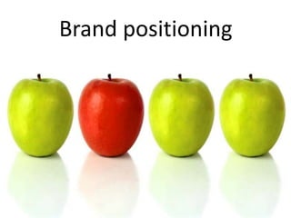 Brand positioning
 
