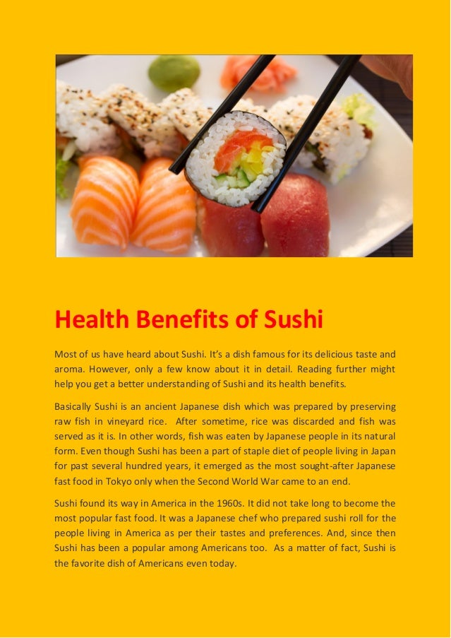 Health Benefits of Sushi