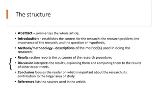 How to write academic article | PPTX