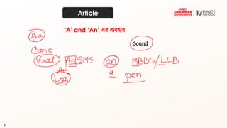8
Article
Sound
‘A’ and ‘An’ এর ব্যব্হার
 