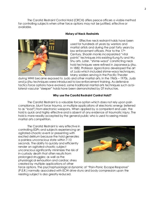 Forensic Force Series The Return of the Carotid Restraint Control Ho…