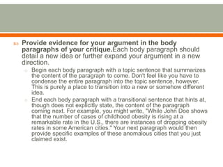 Article critique | PPTX