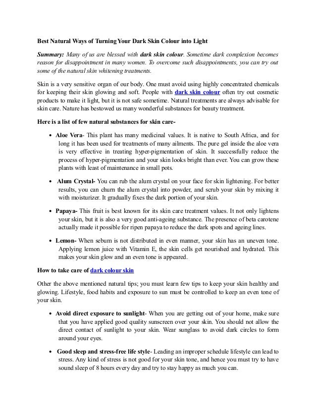 Natural Ways To Whiten Your Skin Natural Ways To Whiten Your Skin