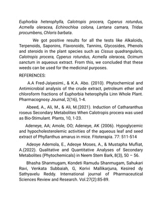 A REPORT ON QUALITATIVE ANALYSIS OF SECONDARY METABOLITES | PDF