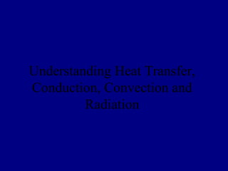 Understanding Heat Transfer,
Conduction, Convection and
         Radiation
 