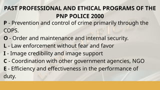 Philippine National Police: Core Values, Ethics, and Traditions | PPTX