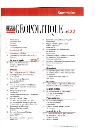 "Le monde des reseaux sociaux de A à #" pour la Nouvelle Revue de Geopolitique n°122 - Le Monde selon Twitter