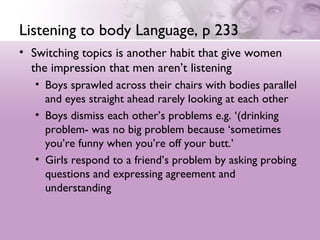 Article Outline Tannen's Sex, Lies, and Conversation | PPT