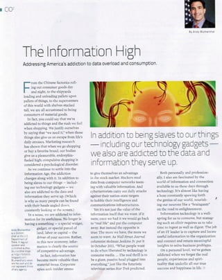 The Information High - Andy Blumenthal