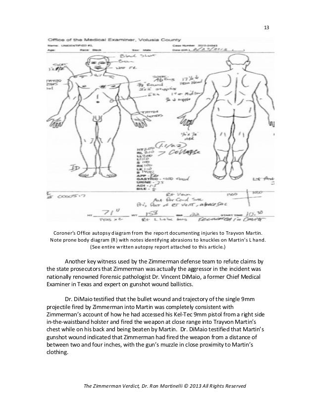 article the zimmerman verdict a victory of the rule of law over polit incident report body diagram