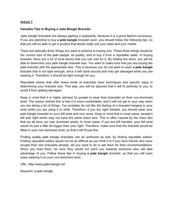 Valuable Tips in Buying a Jade Bangle Bracelet