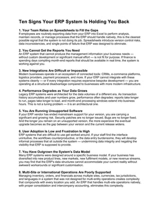 10 Signs Your Business Has Outgrown Its ERP System and How to Decide ...