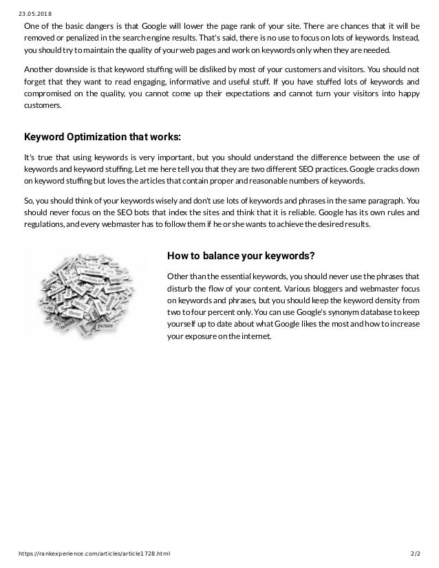 Semalt Practice Catastrophic Consequences Of Keyword Stuffing
