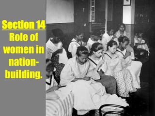 Section 14
  Role of
women in
  nation-
 building.
 