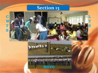 C
W
T
S
L
T
S
ROTC
Section 13
 