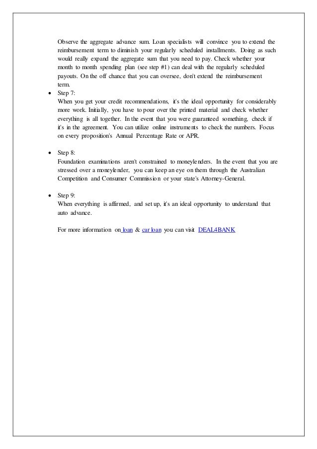 how to apply for car loan
