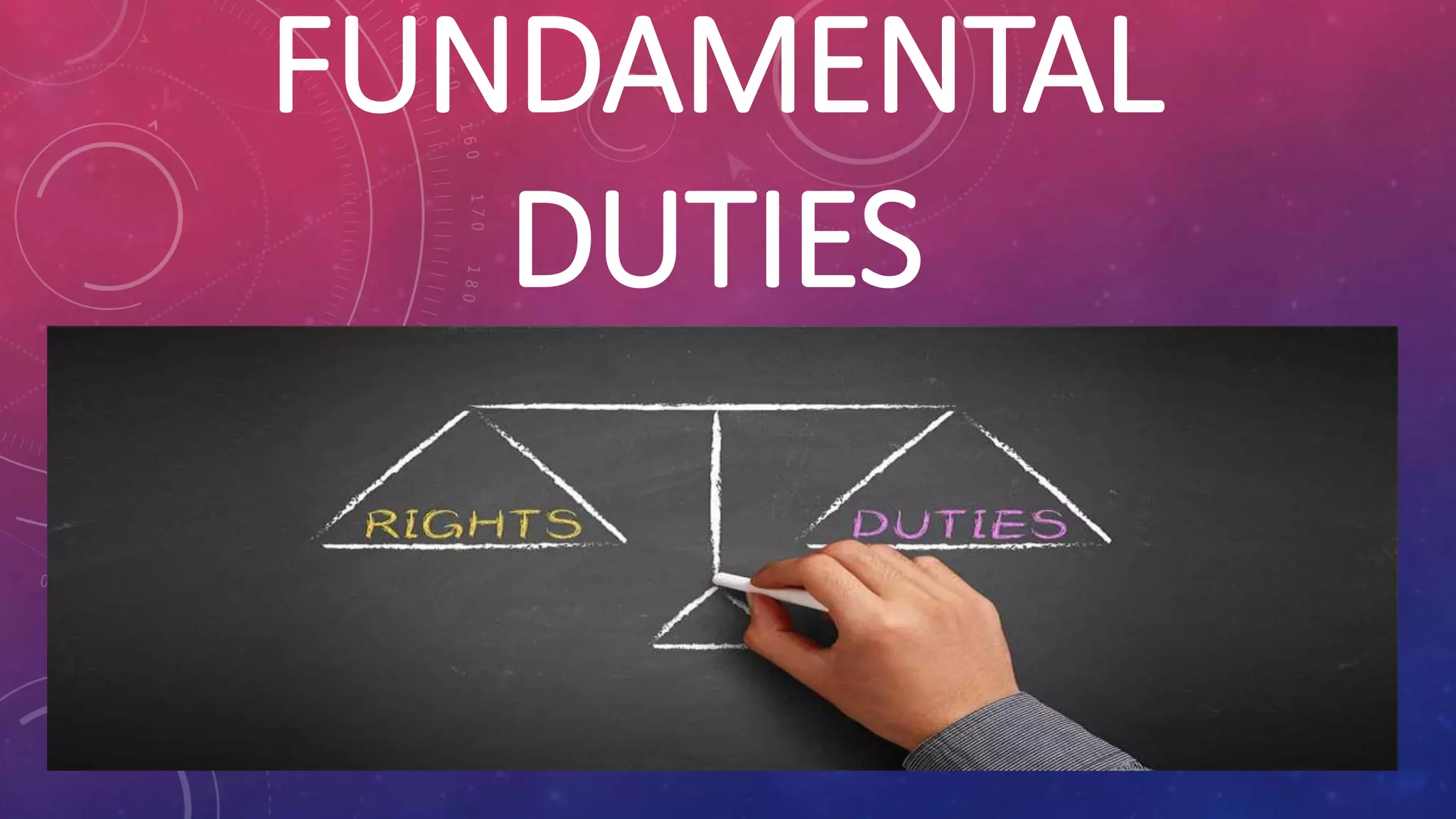 FUNDAMENTAL
DUTIES
 