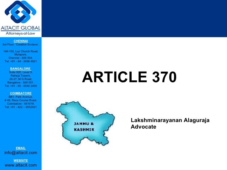 History behind article 370 image