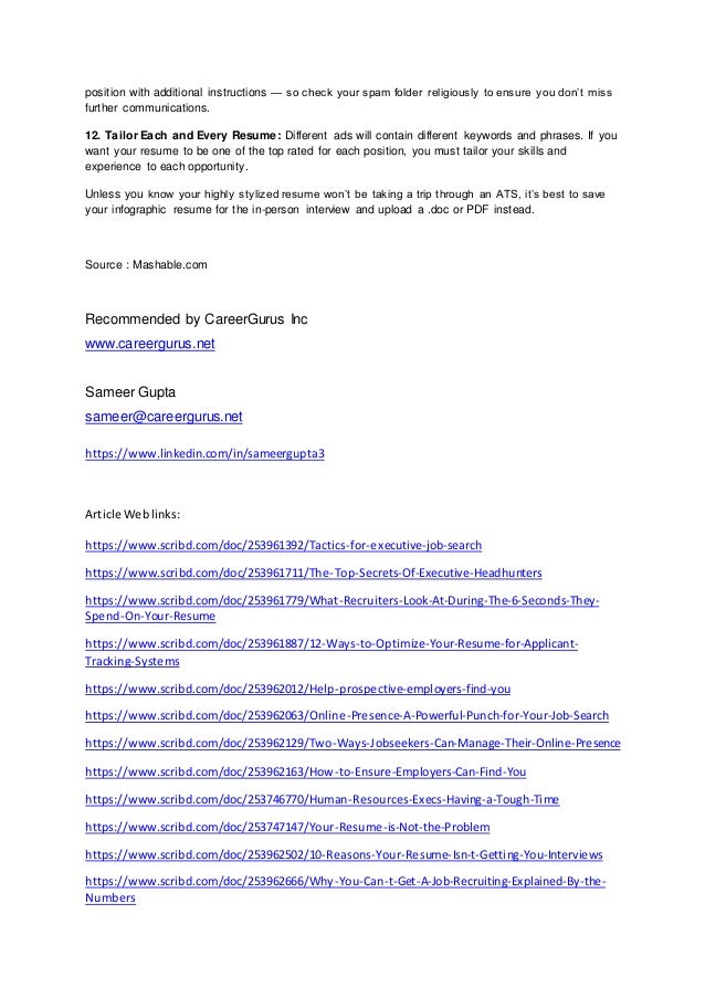resume applicant tracking system