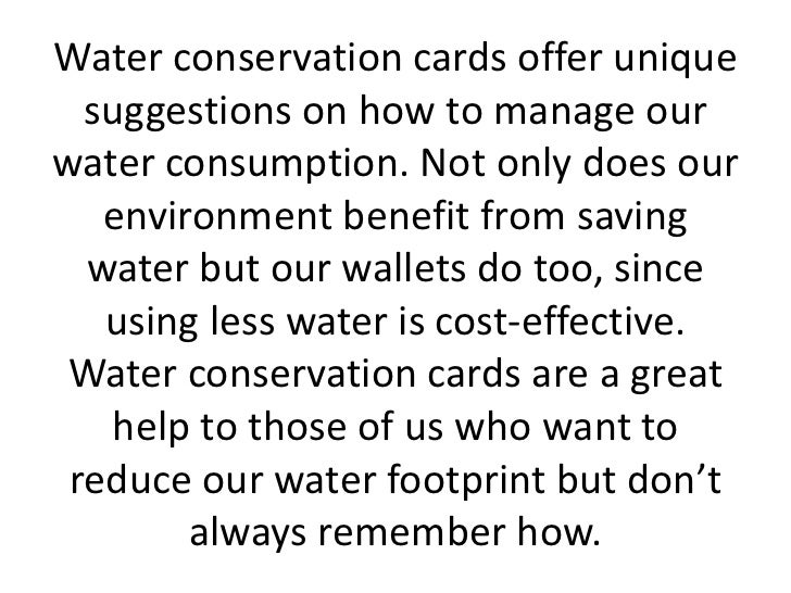 water conservation essay