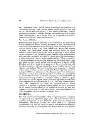 The impact of years of teaching experience | PDF