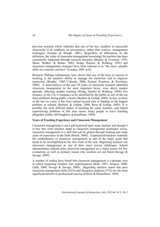 The impact of years of teaching experience | PDF