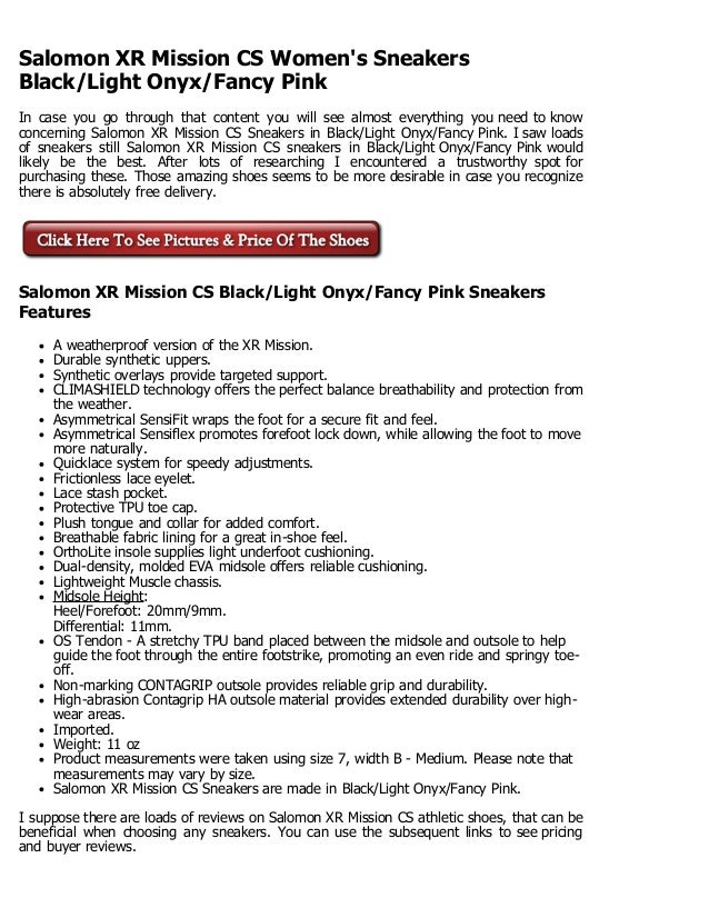 salomon xr mission cs