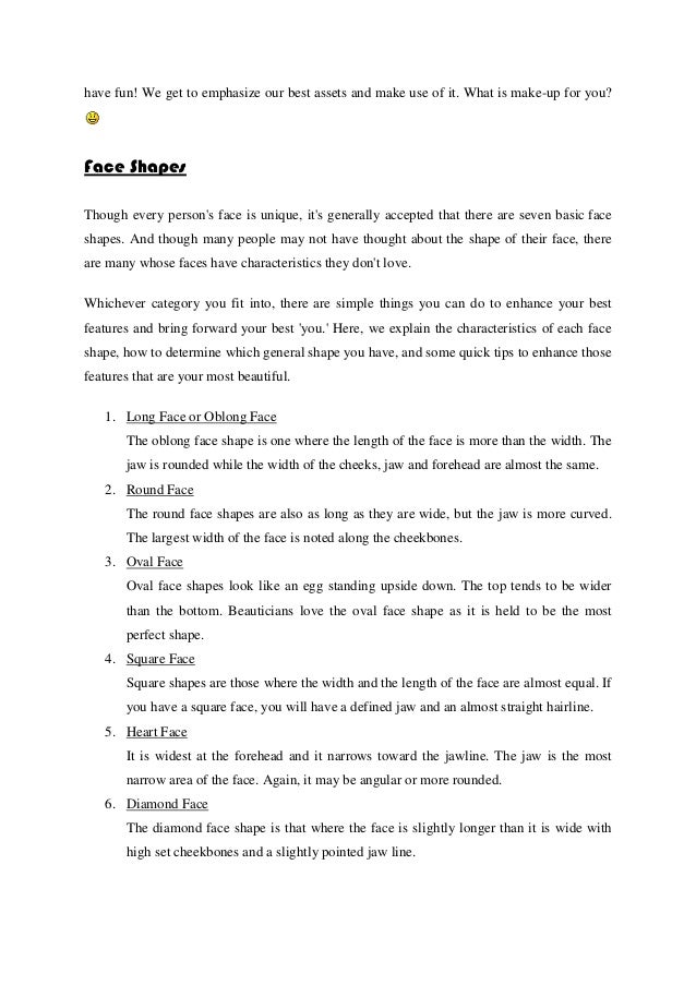 Article about makeup ms word