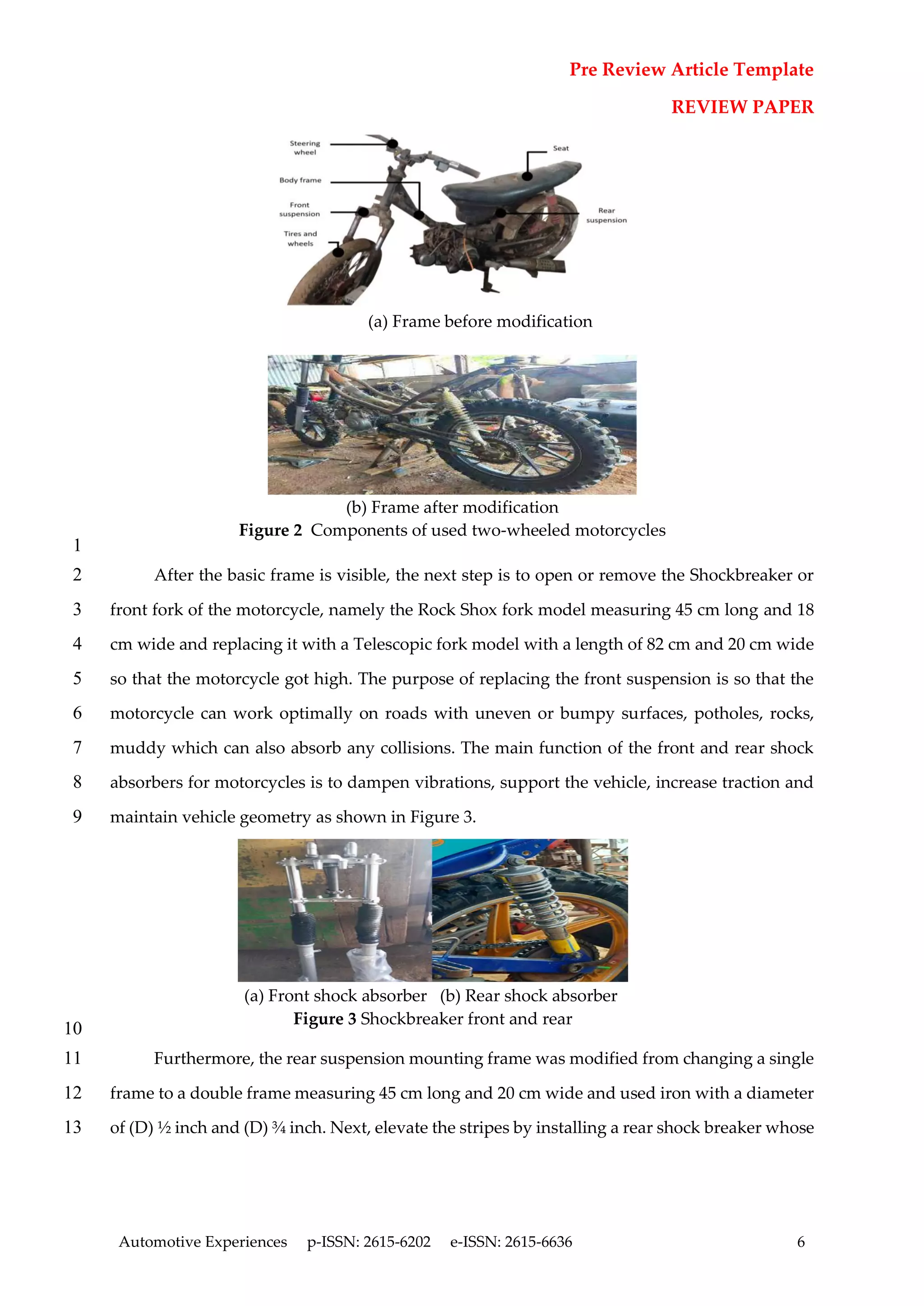 Motorcycles for Transporting Agricultural Products and Modifications | PDF