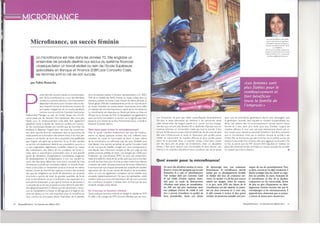 Article on Microfinance (published in the magazine Banque et Finance)