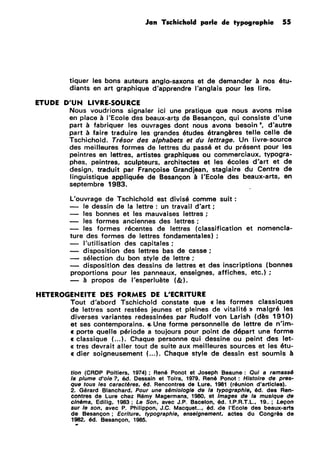 Jan Tschichold parle de typographie 55
tiquer les bons auteurs anglo-saxons et de demander à nos étu
diants en art graphiq...