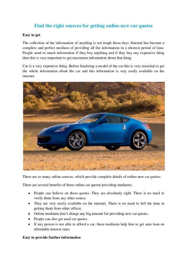New Car Quotes >> Find The Right Sources For Getting Online New Car Quotes New Car Quotes >> Find The Right Sources For Getting Online New Car Quotes