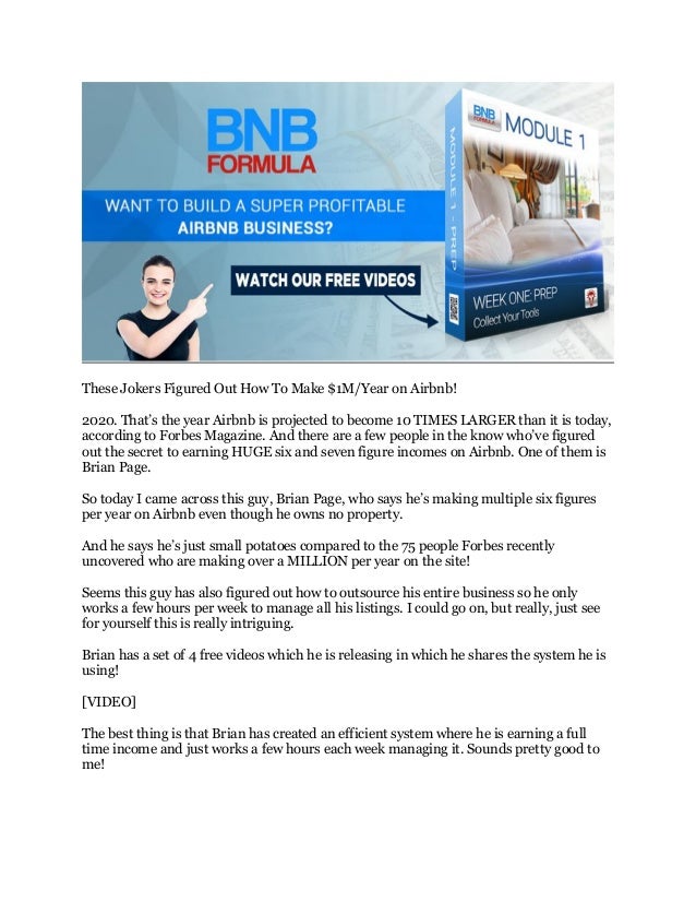 Brian Page – The BNB Formula Program 2020 Download.